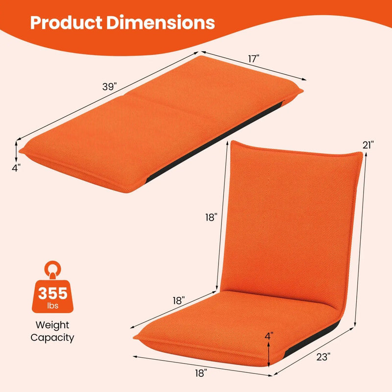 Adjustable Floor Chair with 6 Reclining Positions by DirectDeals