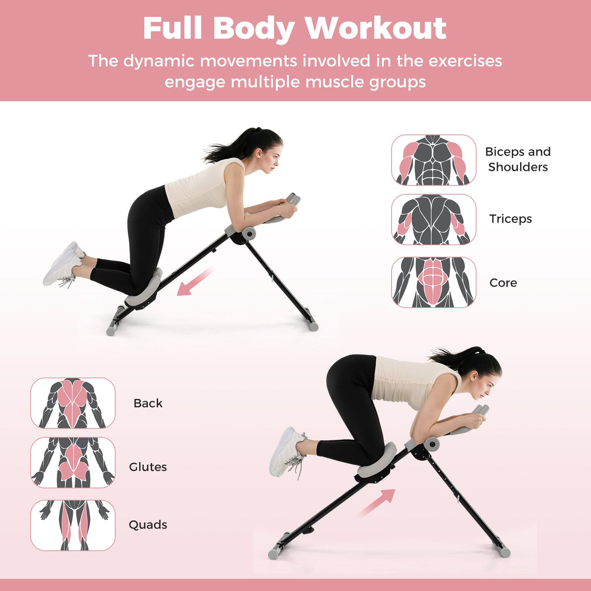 Adjustable Abdominal Trainer Ab Workout Machine Foldable Ab Cruncher, photo 2 of 16
