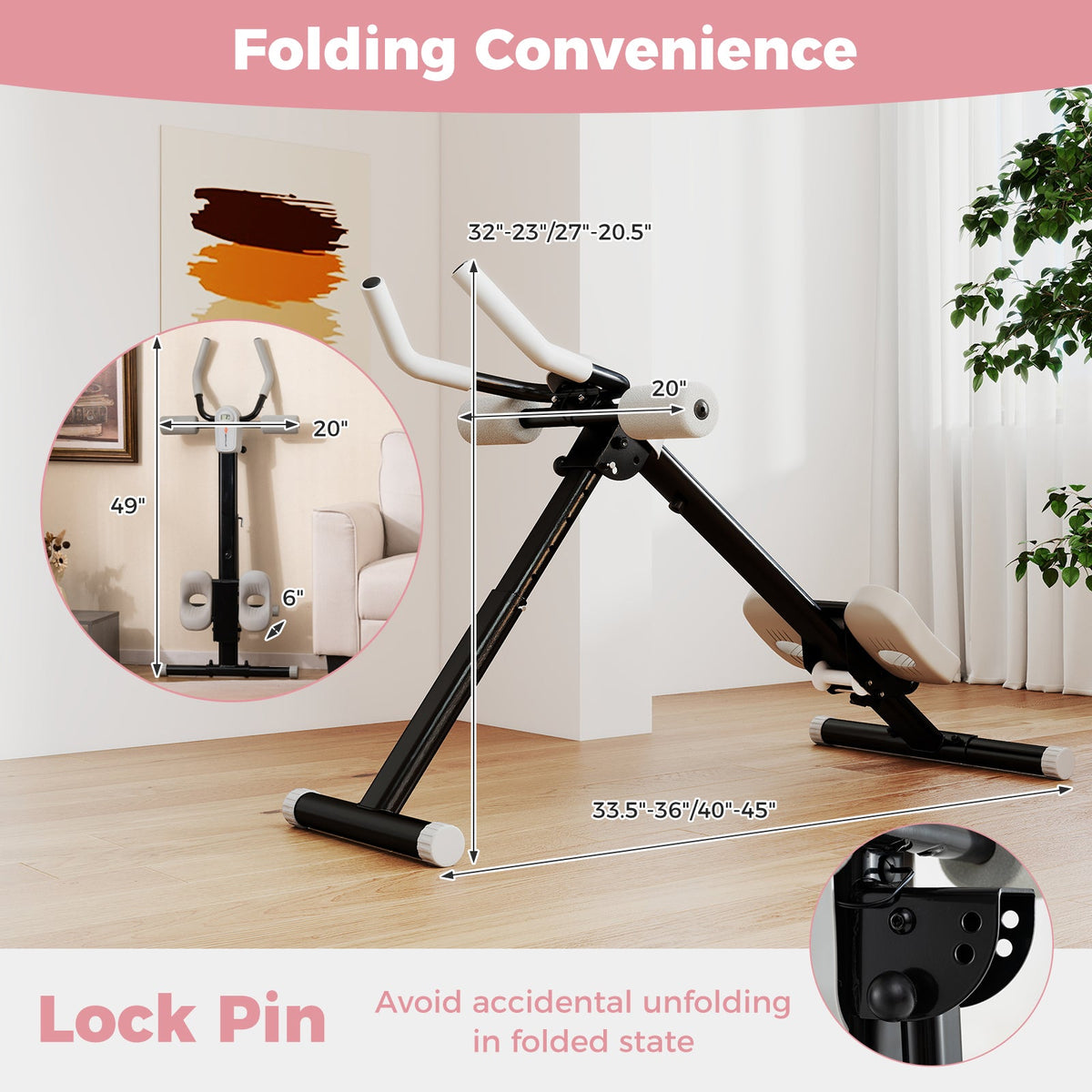 Adjustable Abdominal Trainer Ab Workout Machine Foldable Ab Cruncher, photo 12 of 16