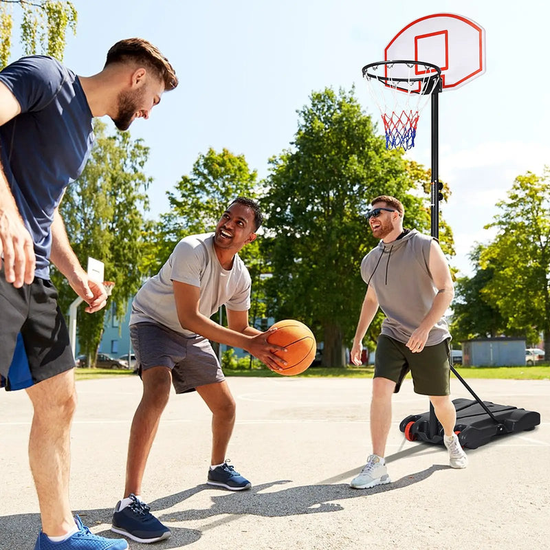 Adjustable Basketball Hoop System Stand with Wheels by DirectDeals