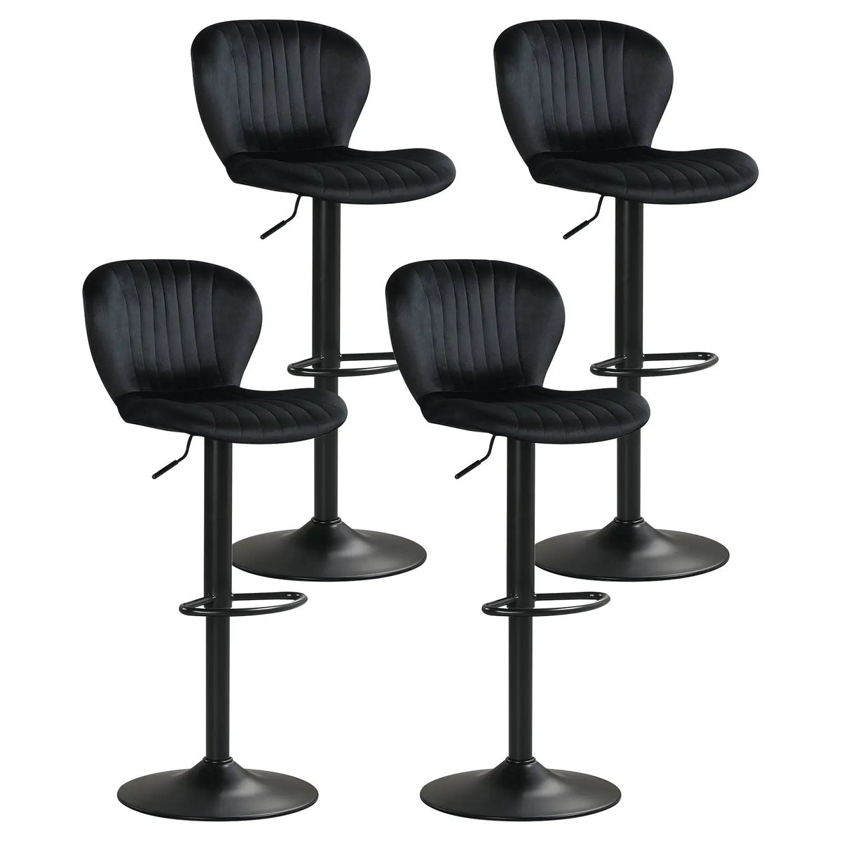 Adjustable Counter Height Chairs Set of 4 with Velvet Upholstered Backrests, photo 11 of 16