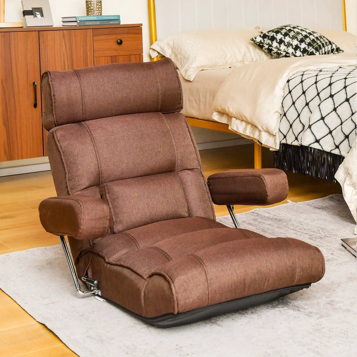 Adjustable Folding Sofa Chair with 6 Position Stepless Back, photo 2 of 10