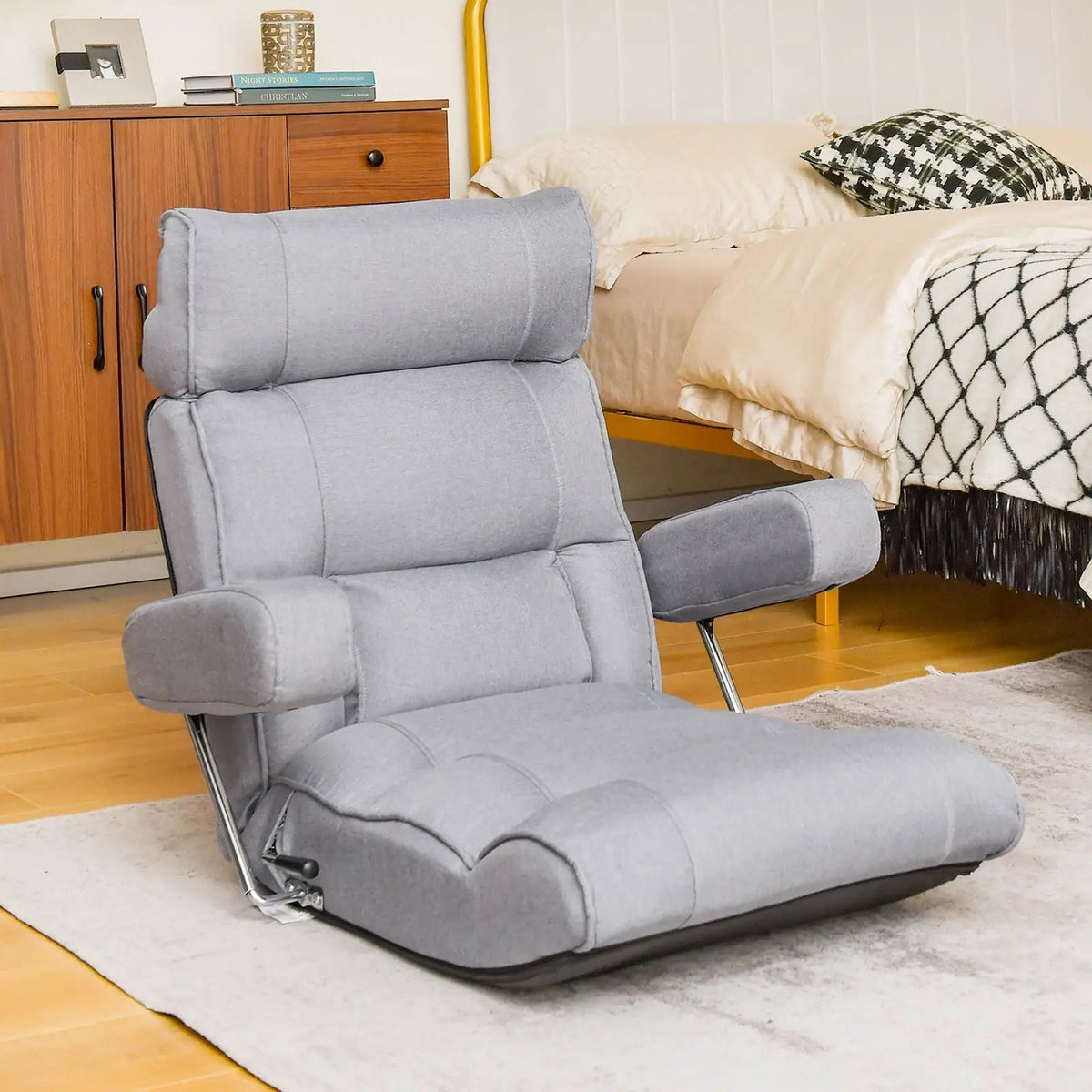 Adjustable Folding Sofa Chair with 6 Position Stepless Back, photo 9 of 10