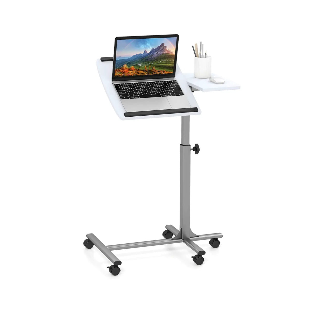 Adjustable Angle Height Rolling Laptop Table, photo 4 of 10