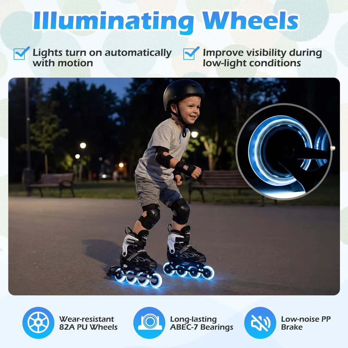 Adjustable Kids' Incline Skates for Boys Girls Ages 5-14, photo 23 of 24