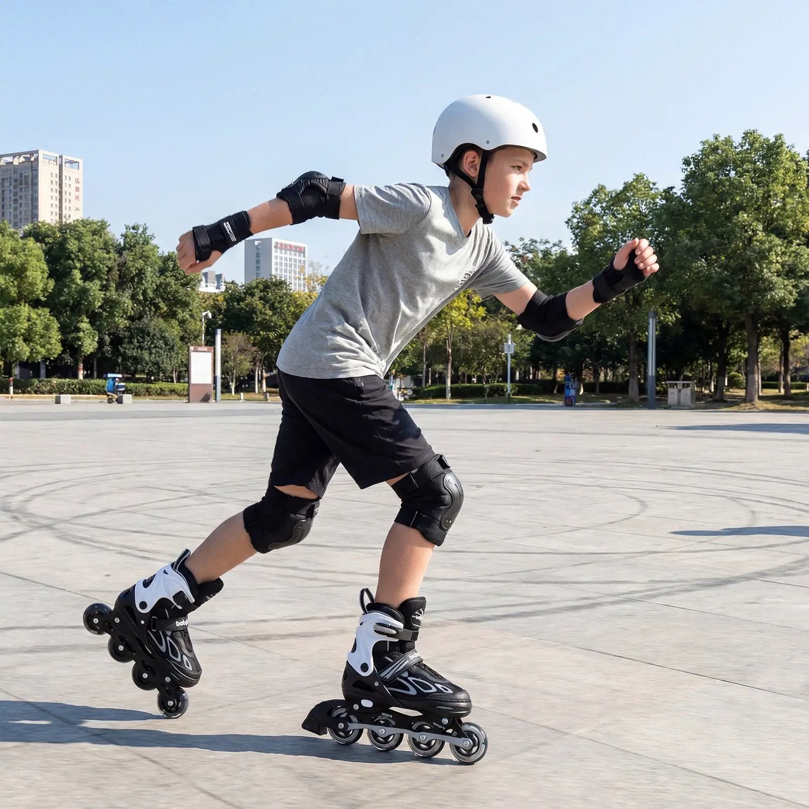Adjustable Kids' Incline Skates 4 Sizes Adjustable Blade Roller by DirectDeals