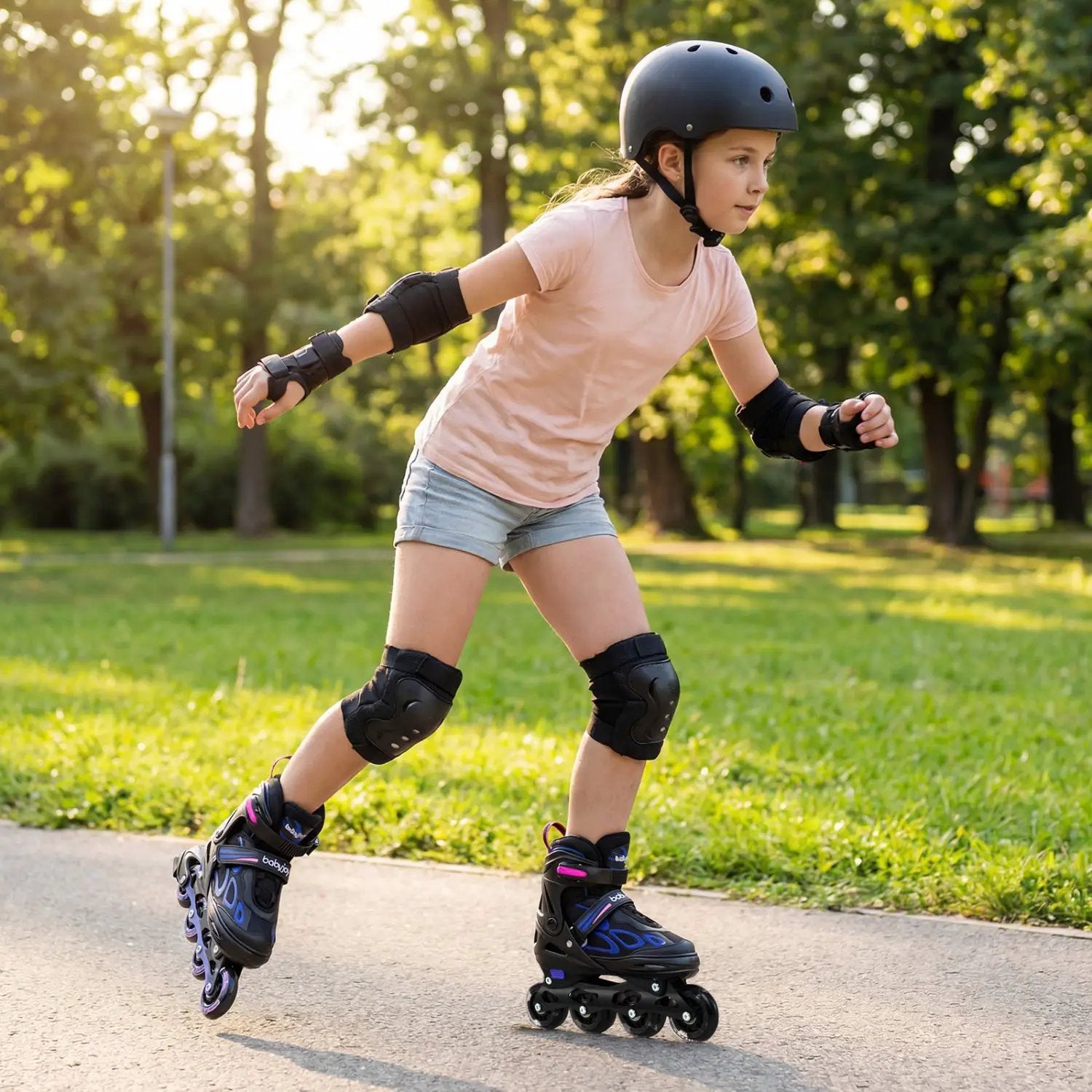 Adjustable Kids' Incline Skates 4 Sizes Adjustable Blade Roller by DirectDeals
