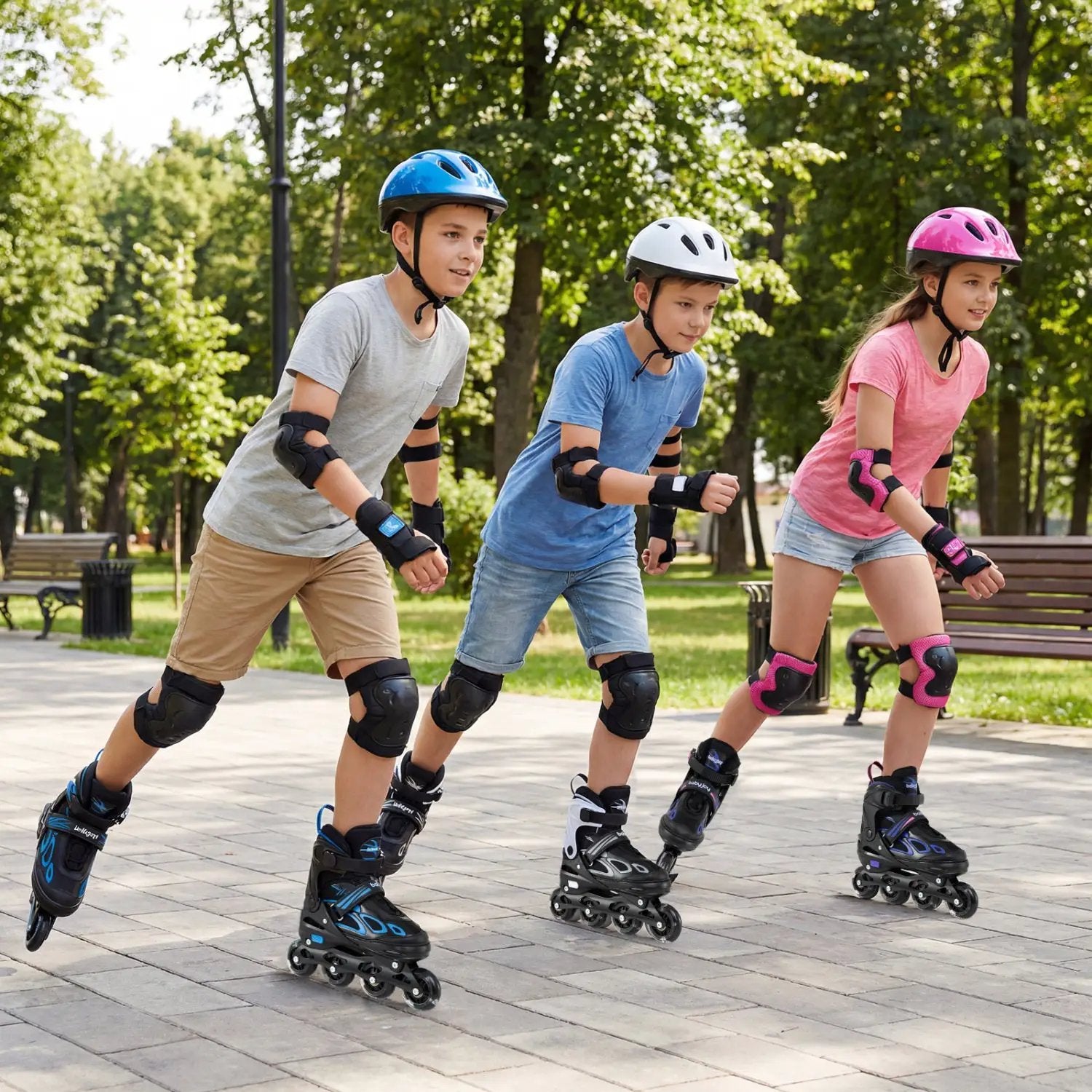 Adjustable Kids' Incline Skates 4 Sizes Adjustable Blade Roller by DirectDeals