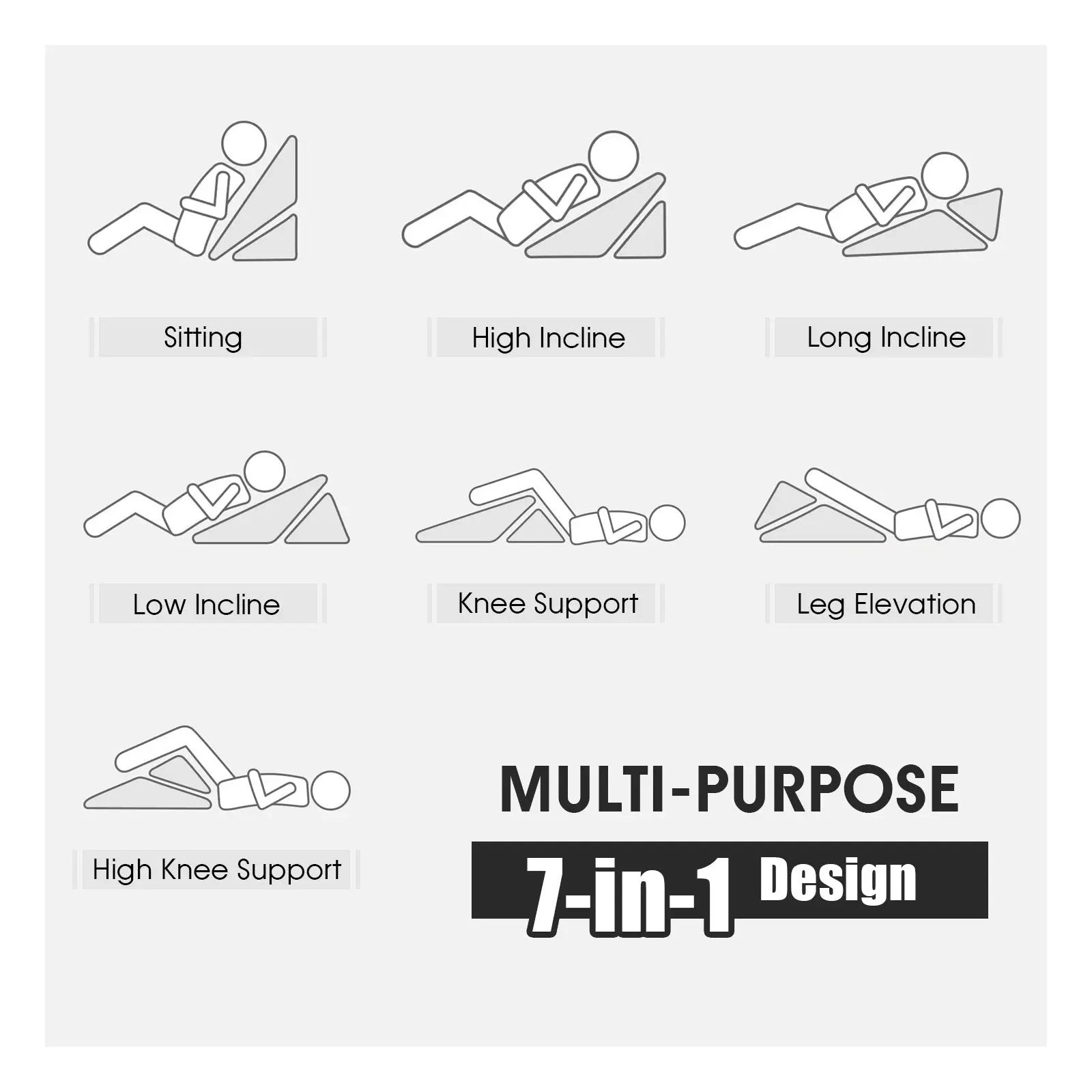 Adjustable Memory Foam Reading Sleep Back Support Pillow by DirectDeals