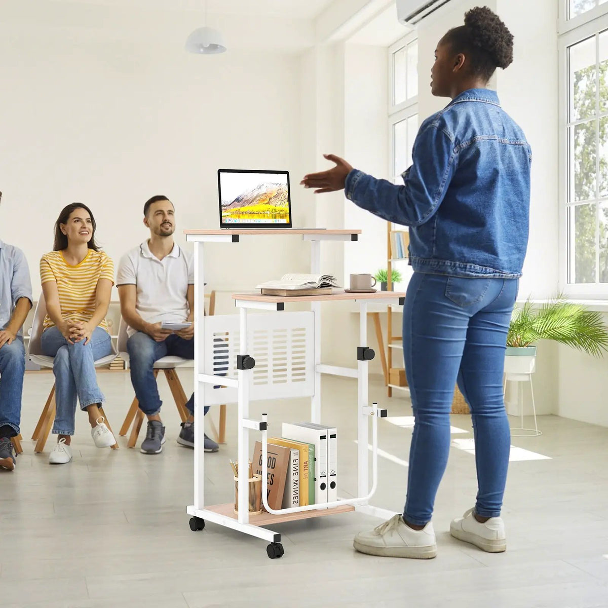 Height Adjustable Mobile Computer Stand, photo 2 of 9