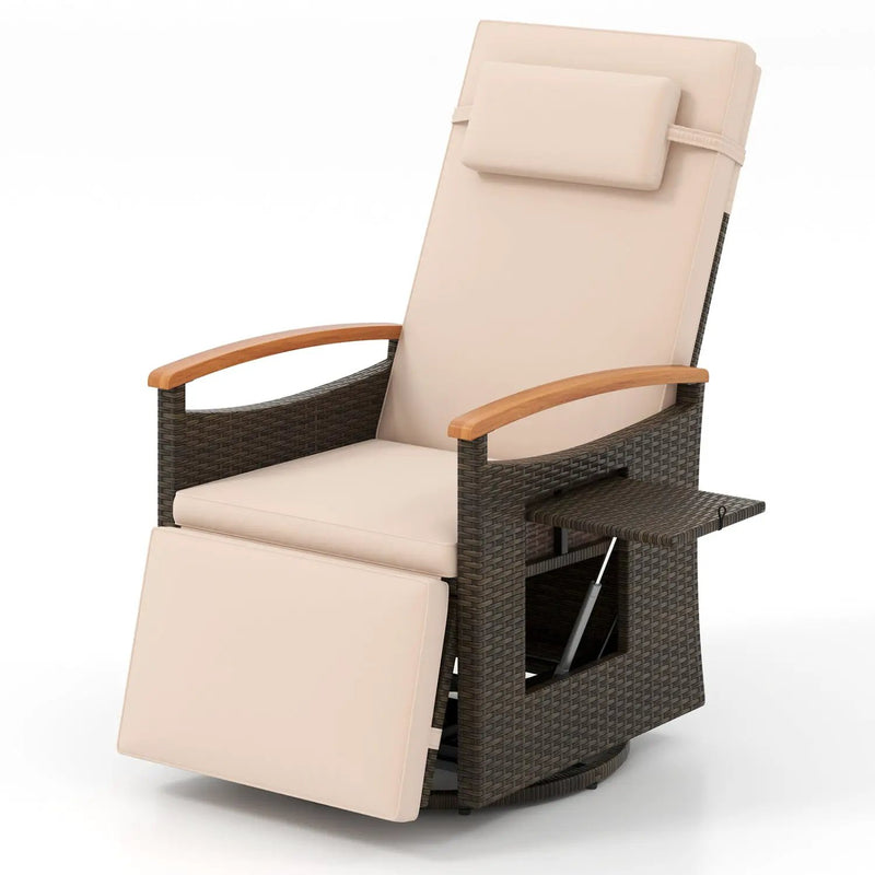 Adjustable Outdoor Recliner Chair with 150° Backrest and Footrest by DirectDeals