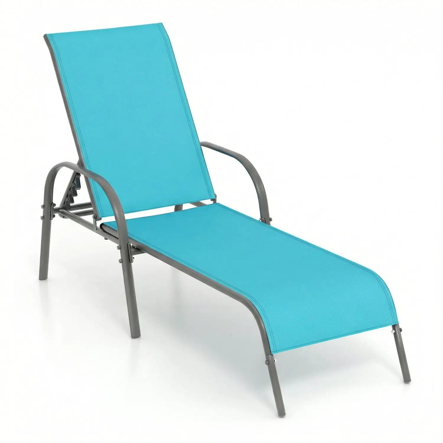 Adjustable Patio Chaise Folding Lounge Chair with Backrest by DirectDeals