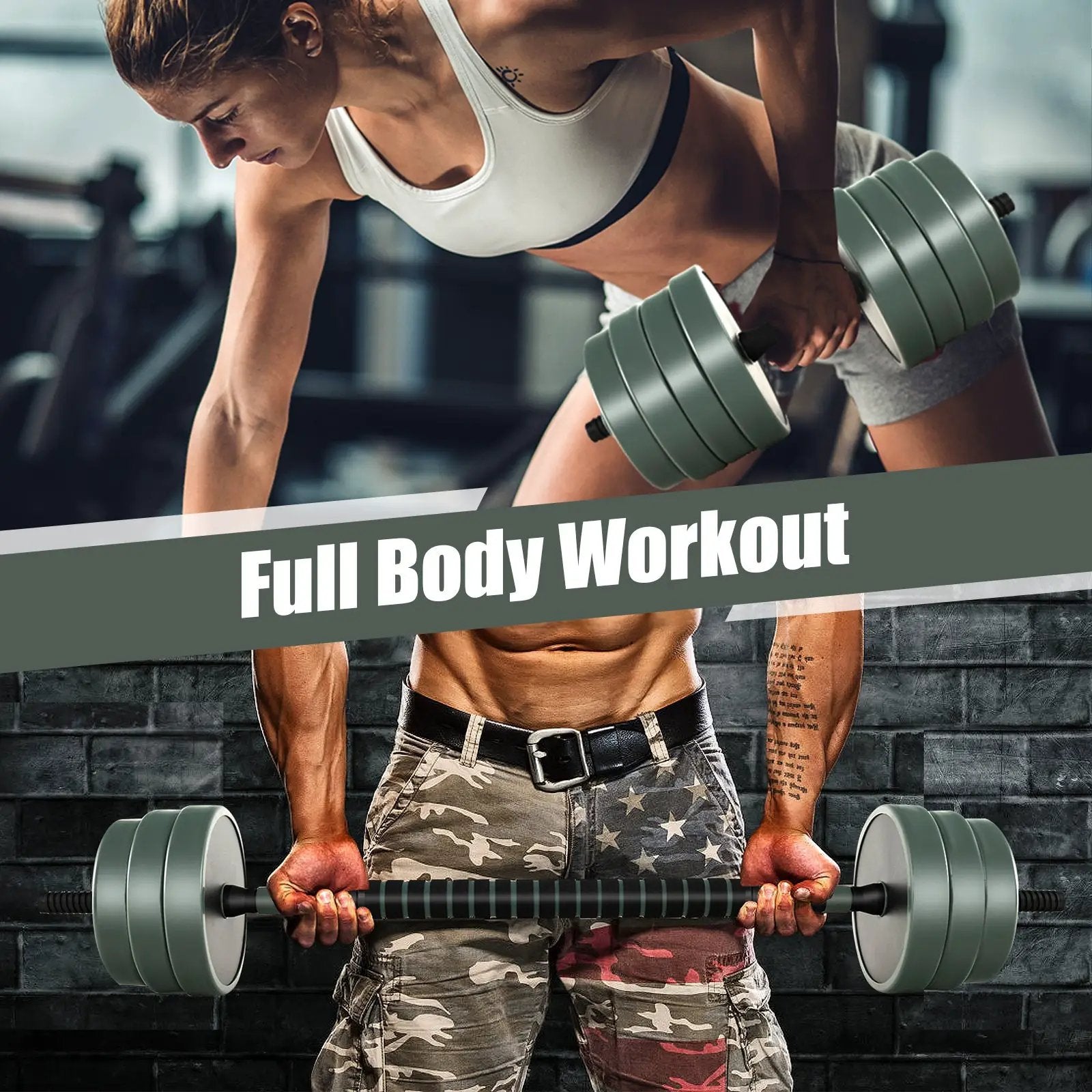 4 in 1 Adjustable Weight Dumbbell Set-Black by DirectDeals