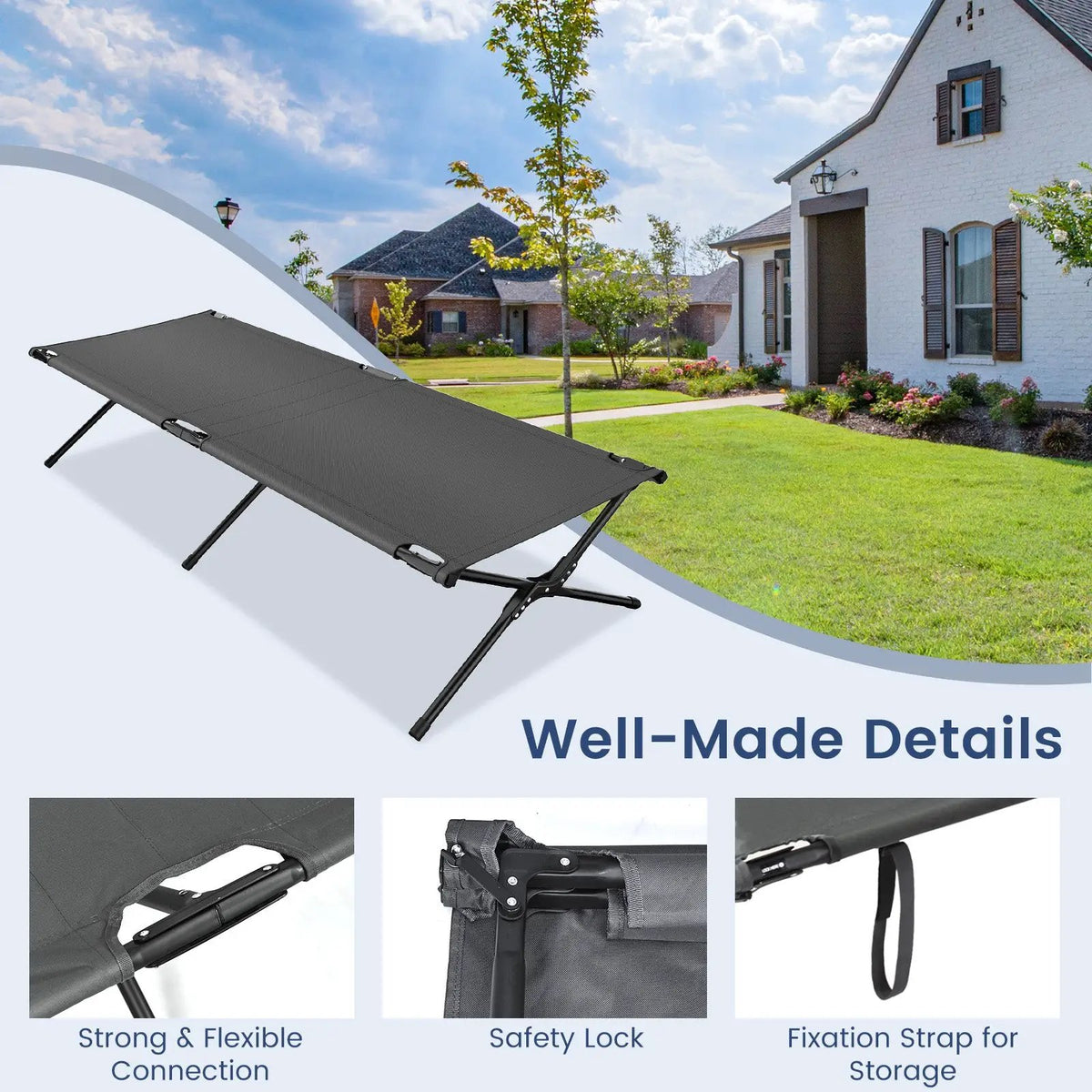Adults Kids Folding Camping Cot, photo 12 of 16