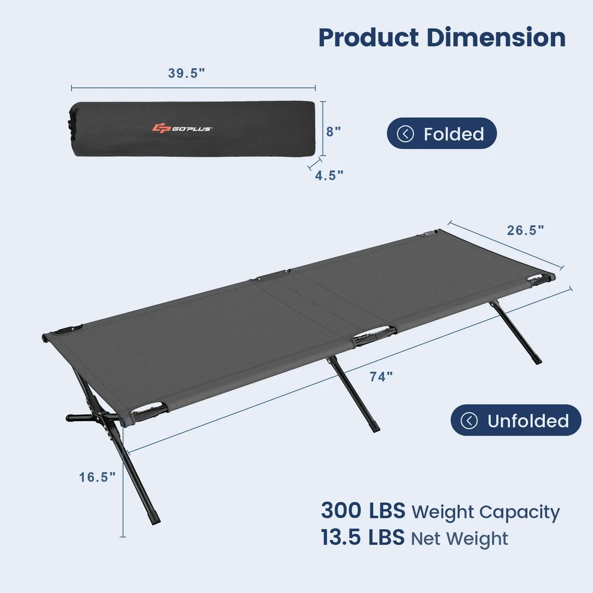 Adults Kids Folding Camping Cot, photo 6 of 16