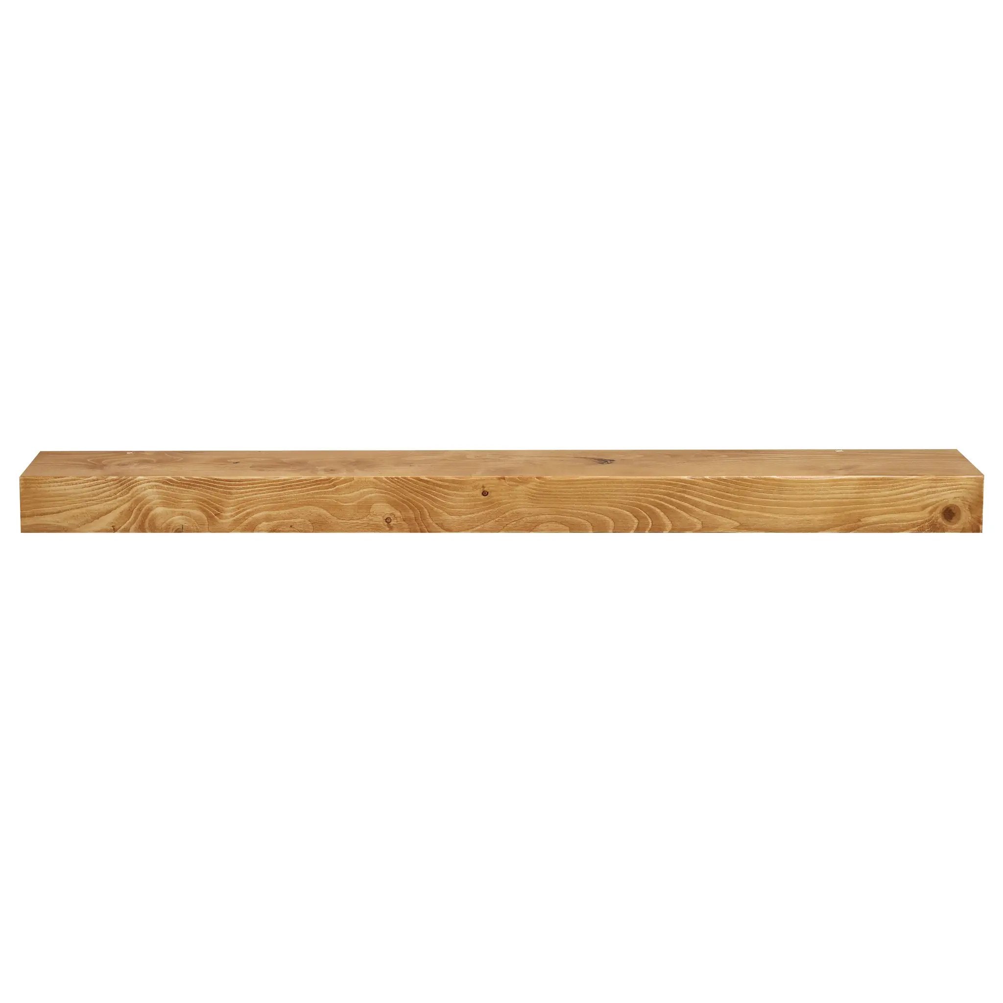 Smooth Solid Floating Timber Fireplace Mantel Shelf by Dogberrycollections