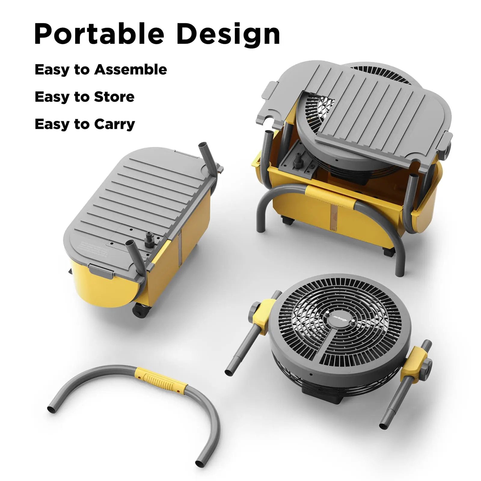 (Open Box) AirSupply MS12 Portable Mist Fan, 19,200mAh Battery & 2.9-Gallon Tank by TURBRO