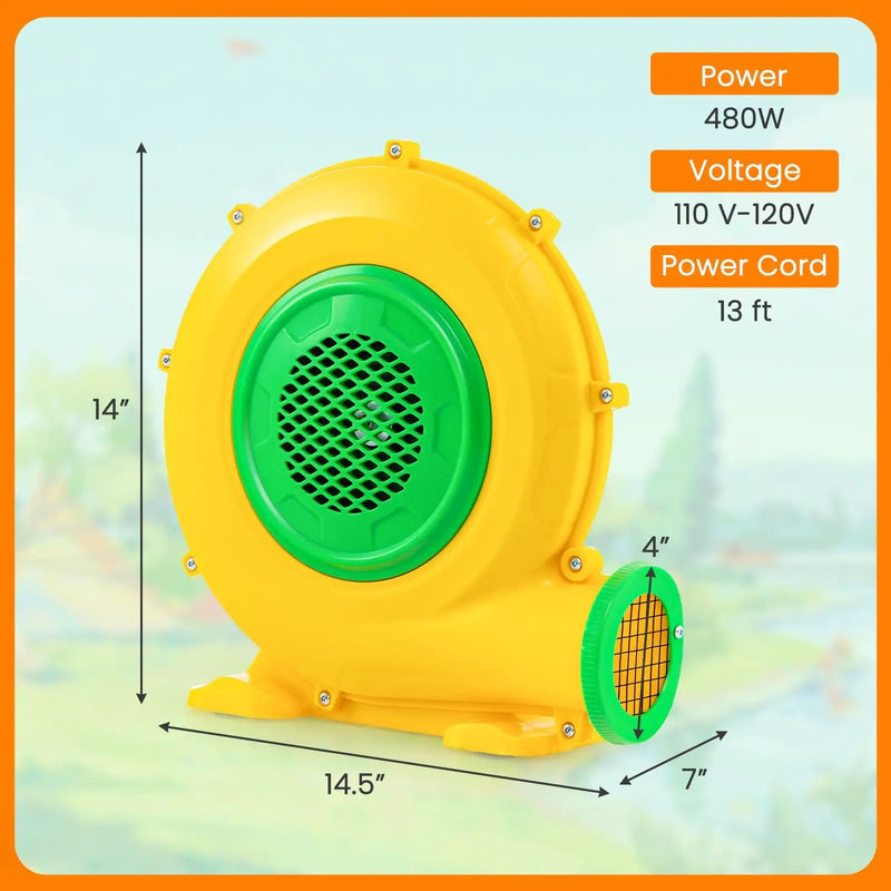 480W Air Blower Air Pump Fan with Convenient Handle and Ground Stakes by DirectDeals