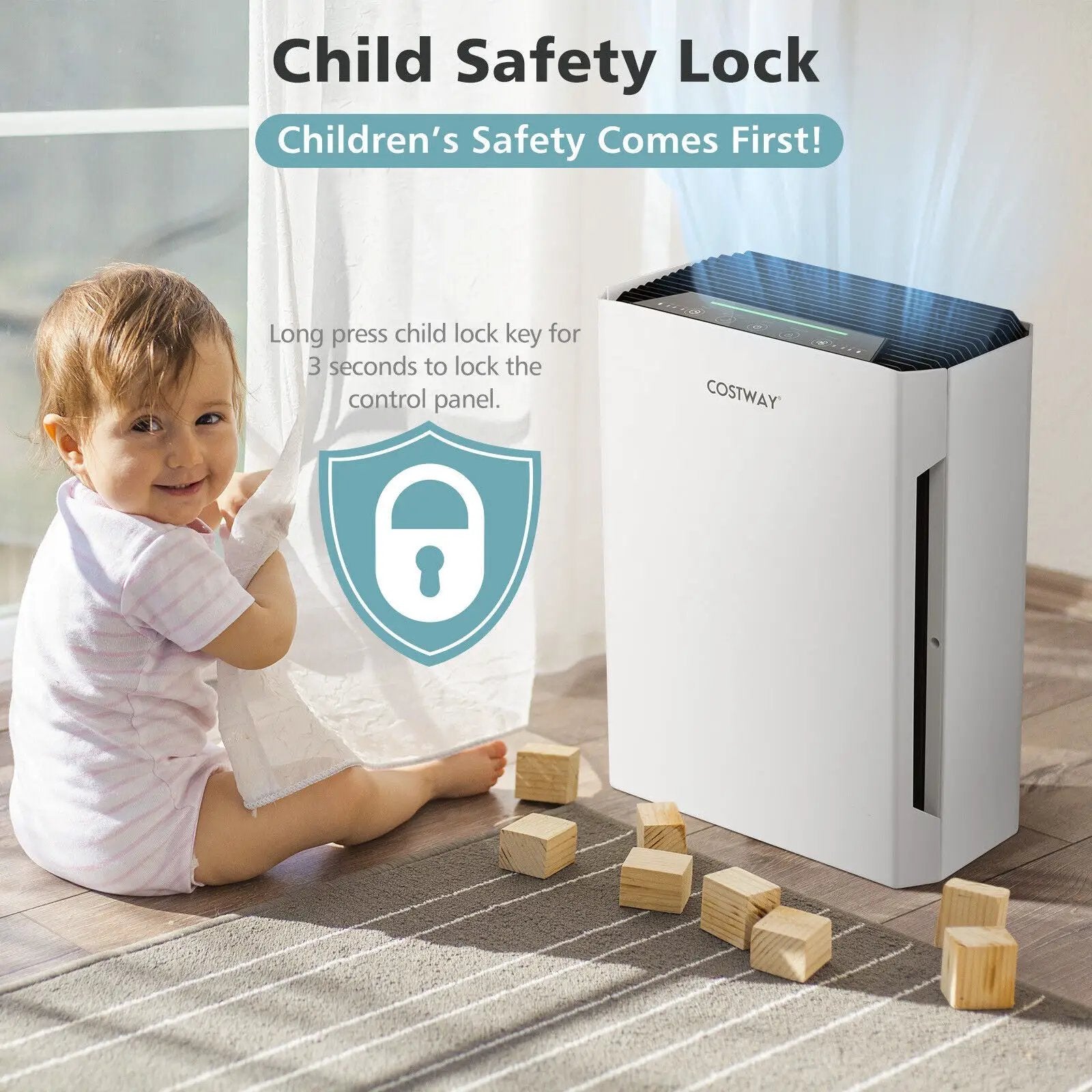 H13 True HEPA Air Purifier with Adjustable Wind Speeds by DirectDeals