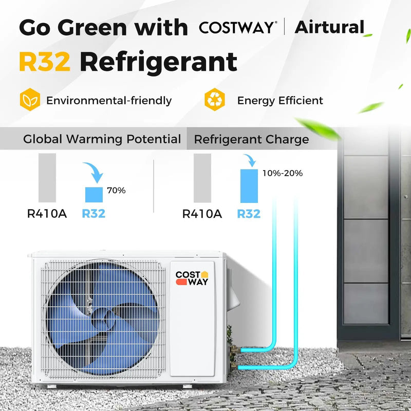 Airtural Series 12000 BTU 21 SEER2 208-230V Ductless Mini Split Air Conditioner with Heater Pump Energy Star Certified by DirectDeals