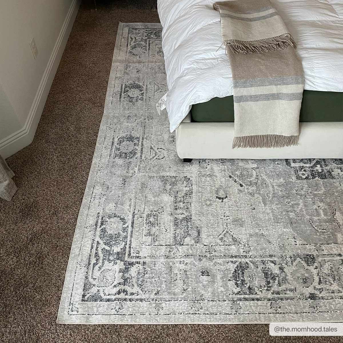 Akram Cream & Antrasit Washable Area Rug by Hauteloom