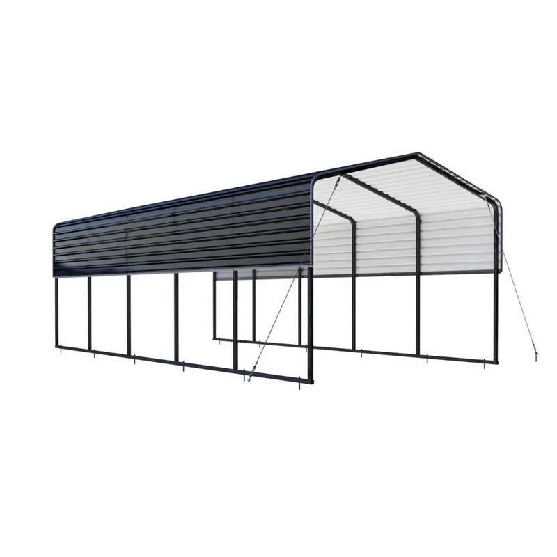 12'x25' Metal Carport with Corrugated Roof by Chery Industrial