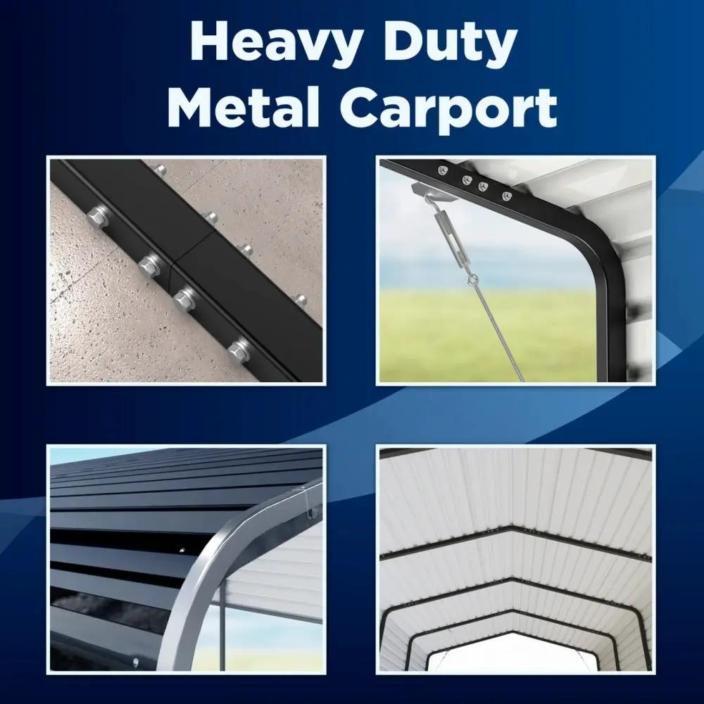 12'x25' Metal Carport with Corrugated Roof by Chery Industrial