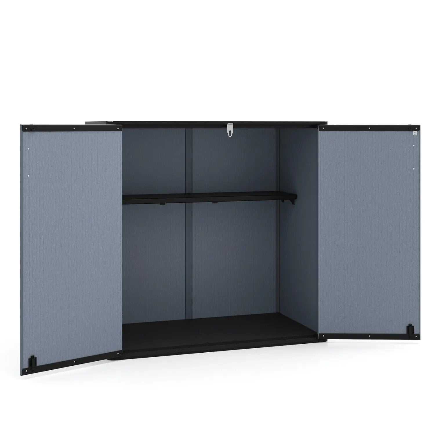 All-Weather Storage Box with Floor and Removable Shelf for Patio and Lawn by DirectDeals