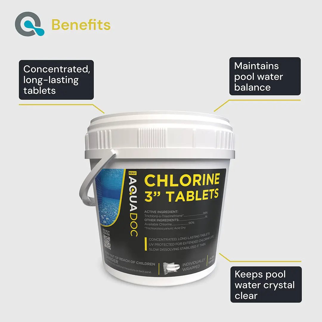 Pool Chlorine Tablets by AquaDoc