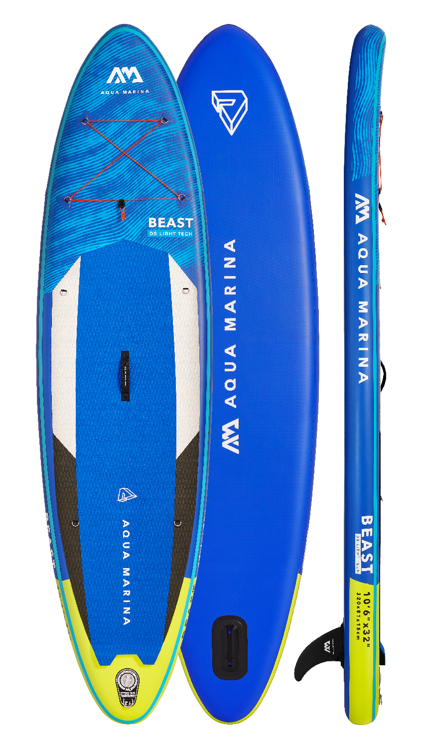 Aqua Marina BEAST 10'6" Inflatable Paddle Board All-Around Advanced SUP, packed in its shipping crate