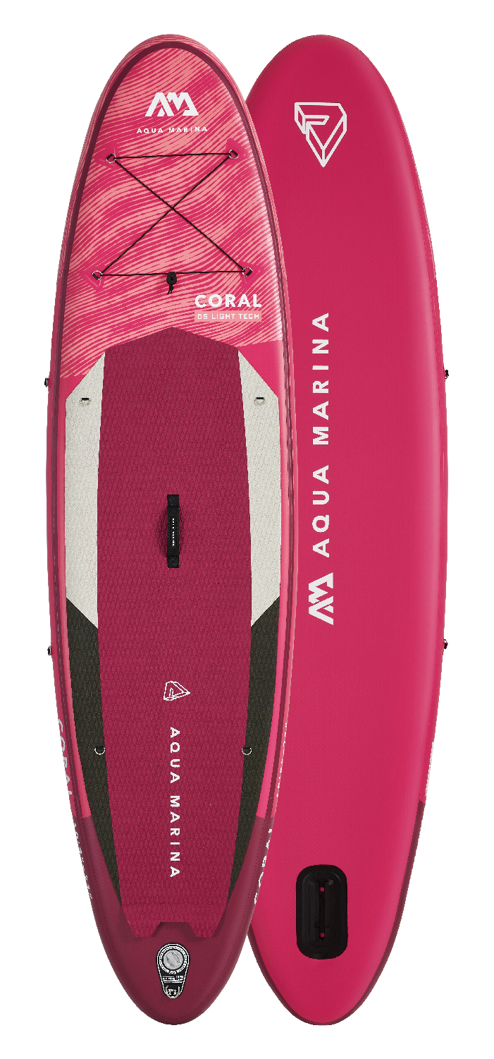 Aqua Marina CORAL 10'2" Inflatable Paddle Board All-Around Advanced SUP, packed in its shipping crate