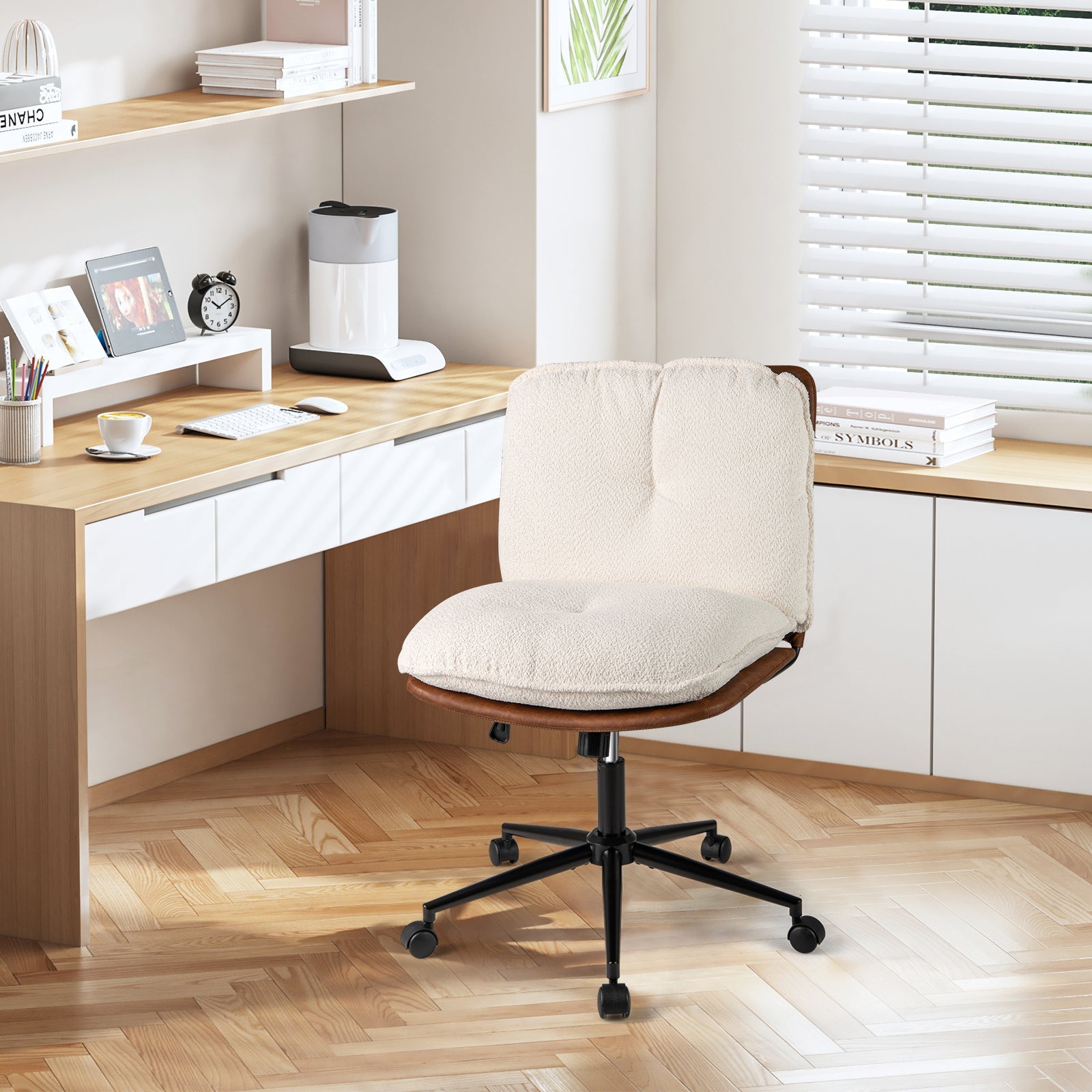 Armless Home Office Chair with Rocking Backrest by DirectDeals