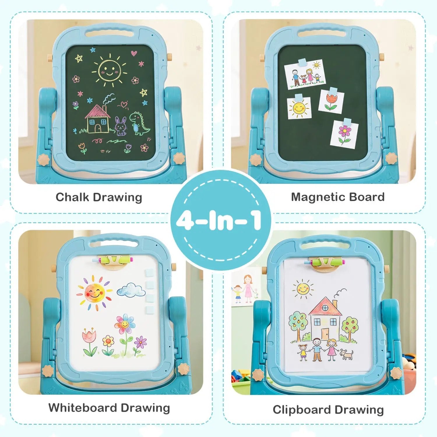 Kids Art Easel with Adjustable Height & 22 Accessories by DirectDeals