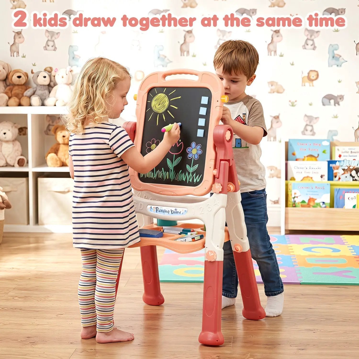 Kids Art Easel with Adjustable Height & 22 Accessories by DirectDeals