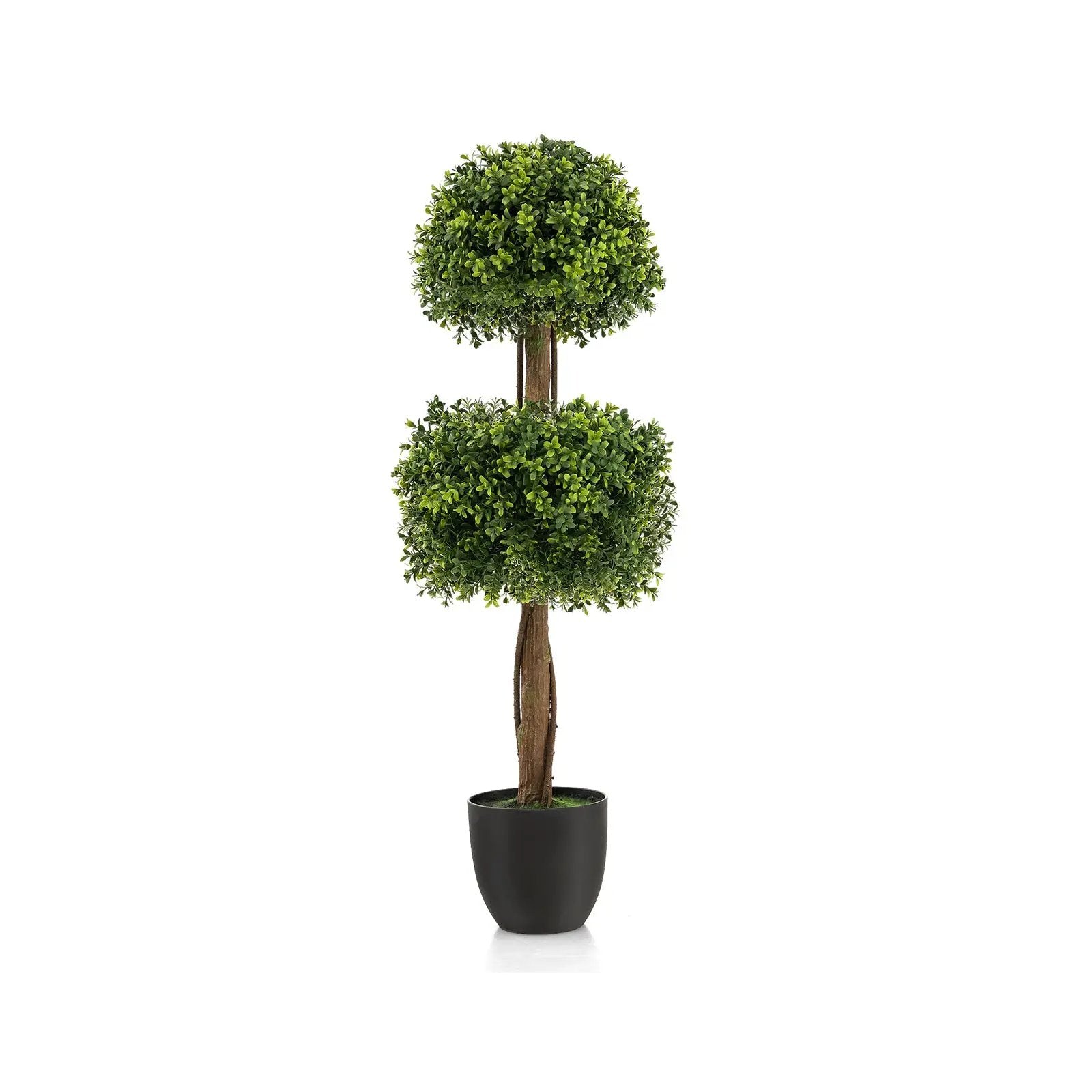 40 Inch Artificial Boxwood Topiary Ball Tree for Front Porch Patio Home-Green by DirectDeals