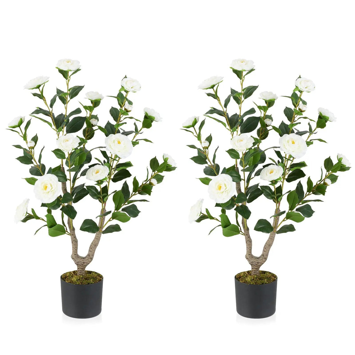 36 Inch Artificial Camellia Tree with Blooming Flower 2 Pack, photo 10 of 10