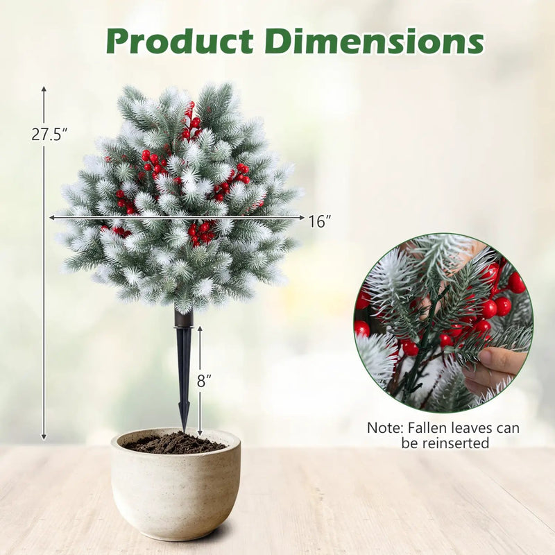 Artificial Cedar Topiary Trees with Ground Spikes, Set of 2 by DirectDeals