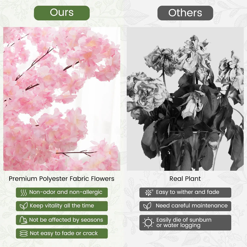 6.5 FT Tall Artificial Cherry Blossom Tree with 900 Pink Flowers by DirectDeals