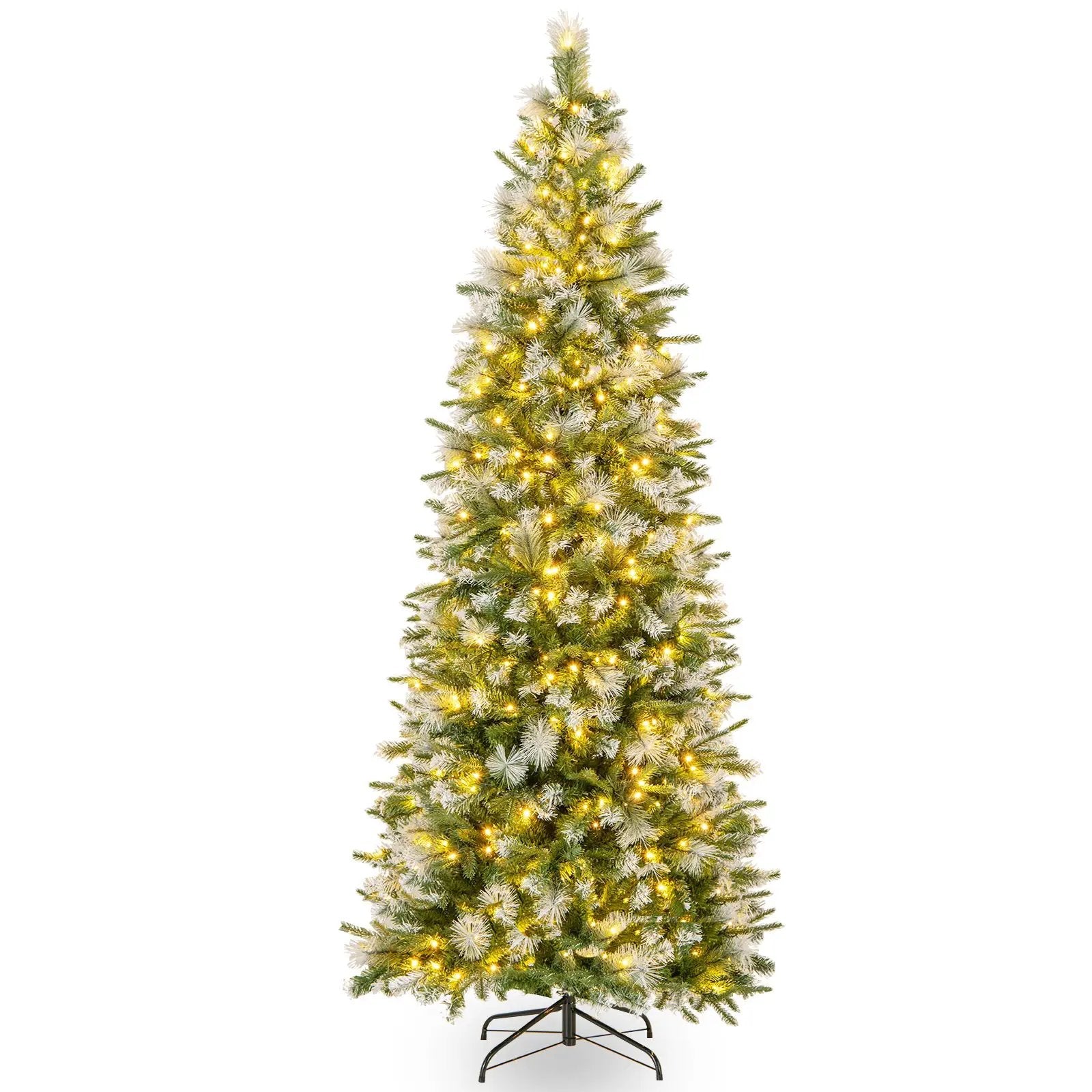 6/7.5/9 FT Artificial Christmas Tree with Warm-White LED Lights by DirectDeals