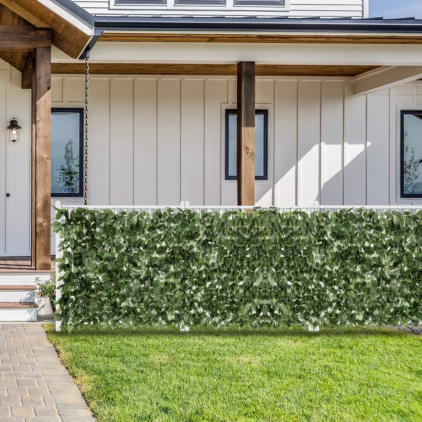 Artificial Lily Leaf Privacy Fence for Garden Yard Balcony Deck by DirectDeals