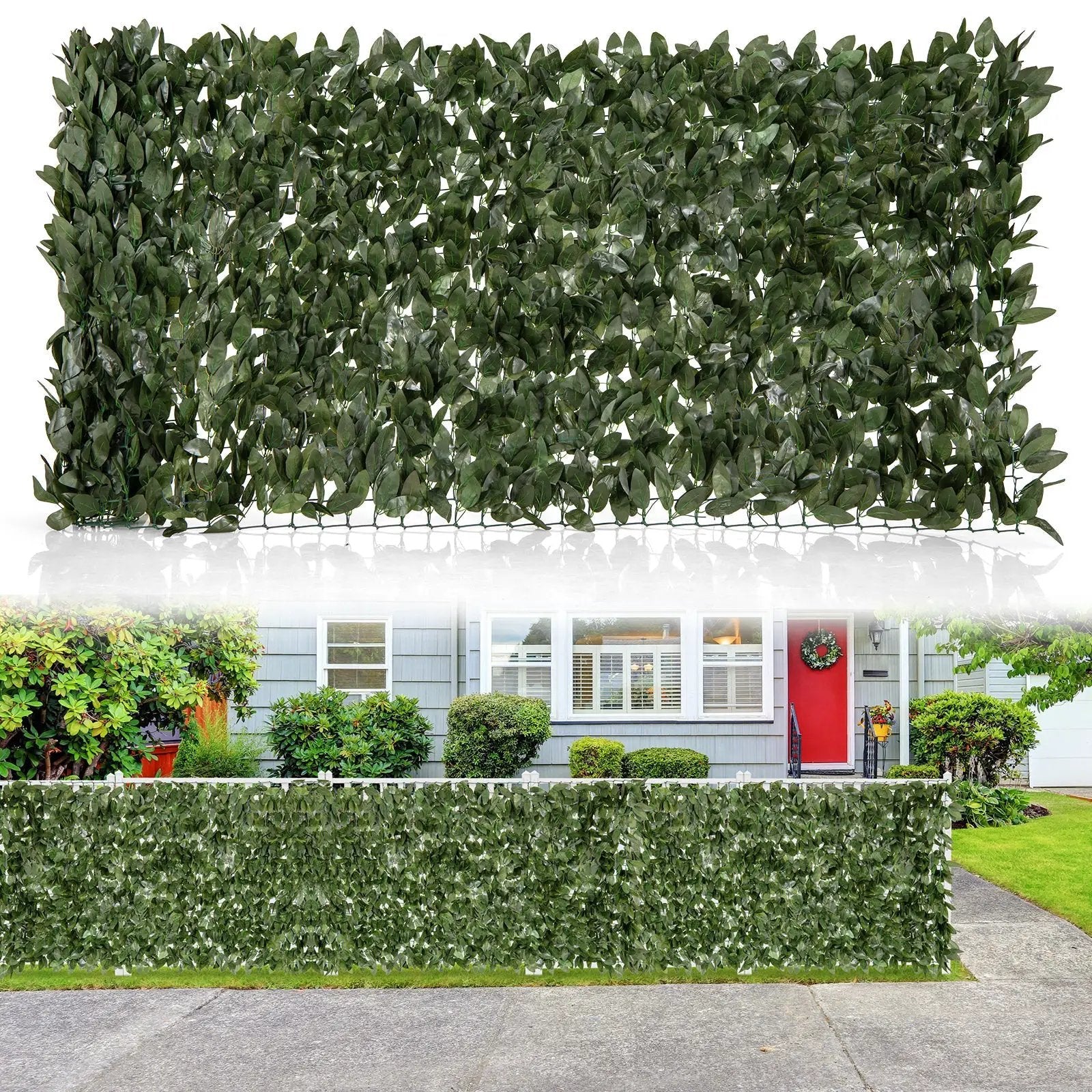 Artificial Lily Leaf Privacy Fence for Garden Yard Balcony Deck by DirectDeals