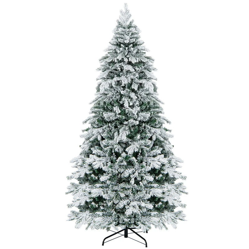 4.5/6/7 Feet Flocked Christmas Tree with Warm White LED Lights by DirectDeals