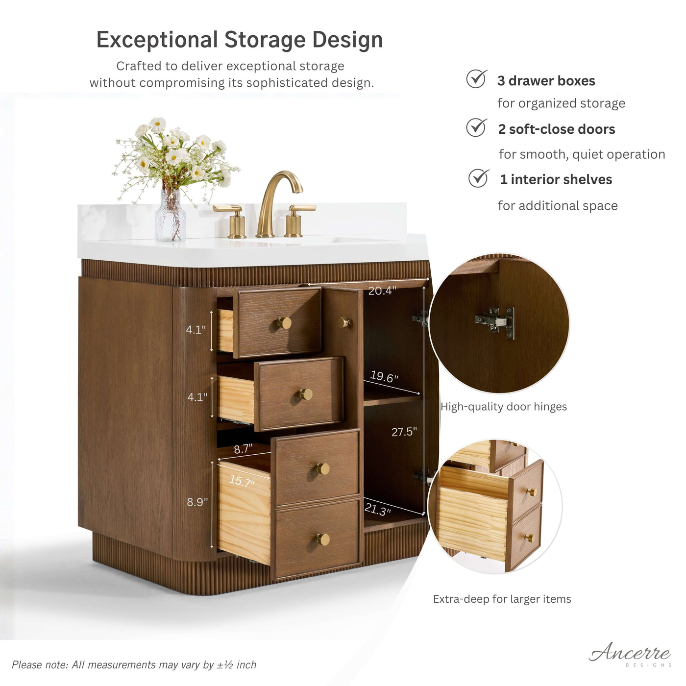 Aston 36" Bath Vanity Set by Ancerre Designs