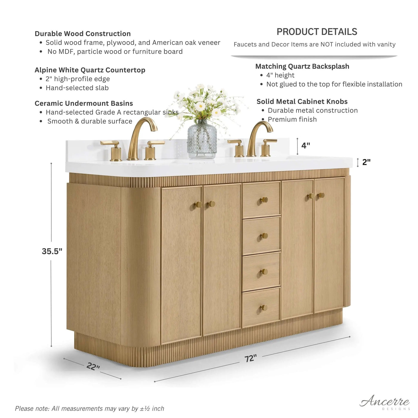 Aston 60" Bath Vanity Set by Ancerre Designs