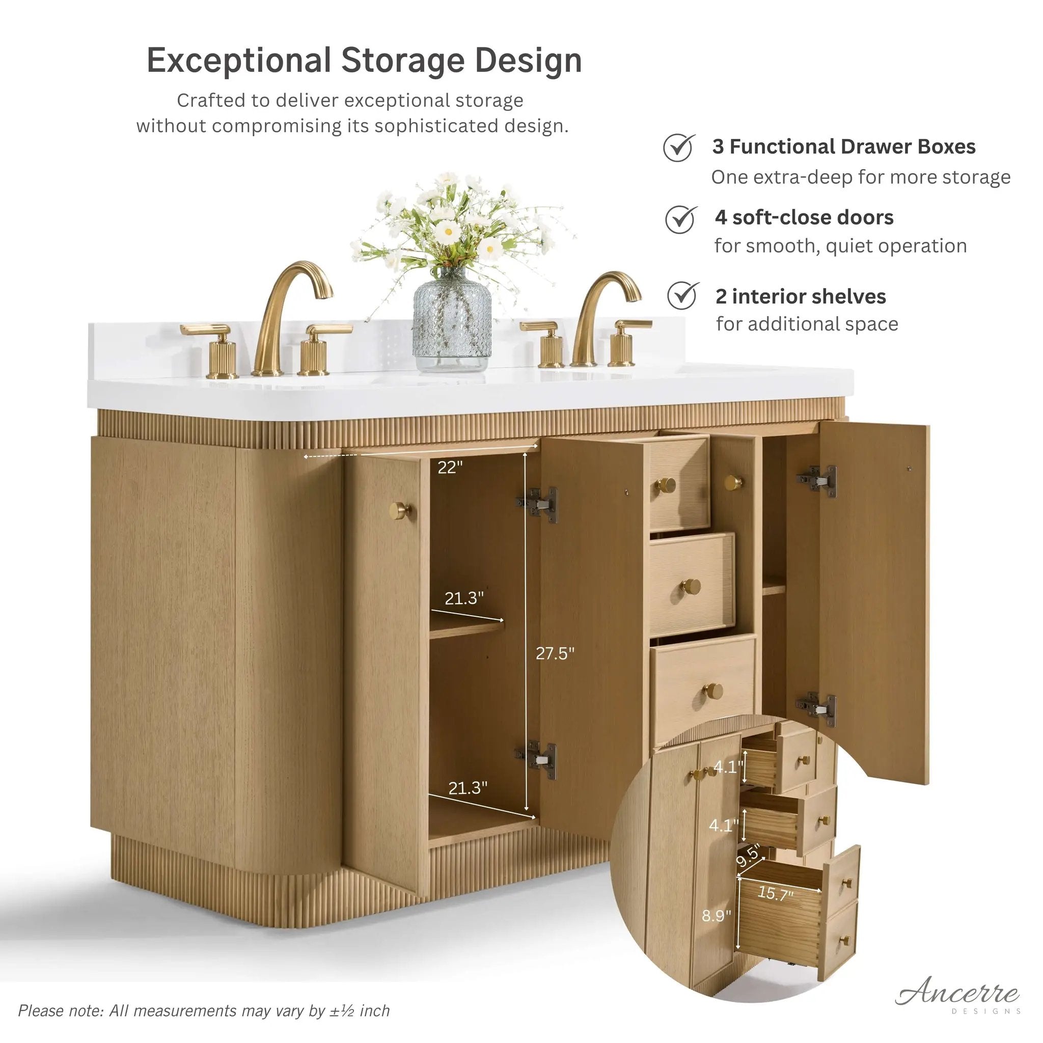 Aston 60" Bath Vanity Set by Ancerre Designs