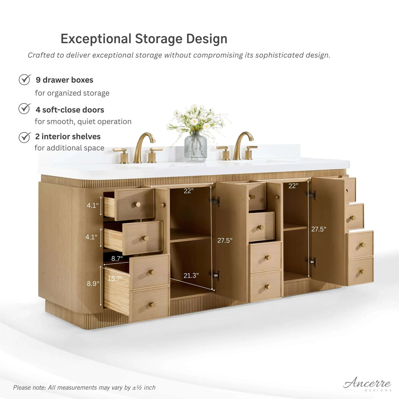 Aston 84" Bath Vanity Set by Ancerre Designs