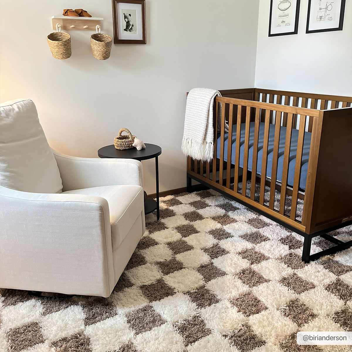 Atira Brown Checkered Area Rug by Hauteloom