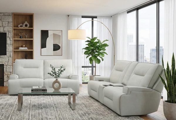 Atlas Fog 2-Piece Power Reclining Sofa Set