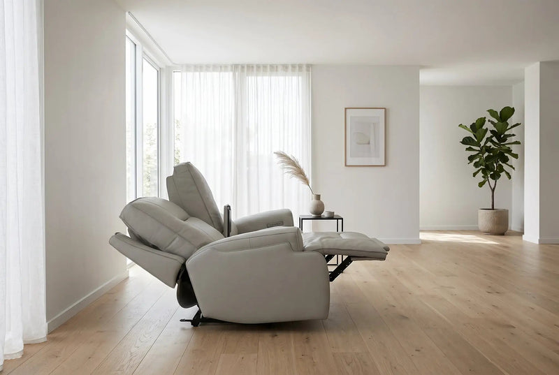 Atlas Fog Zero Gravity Power Reclining Sofa w/ Fridge by Ornate Furniture