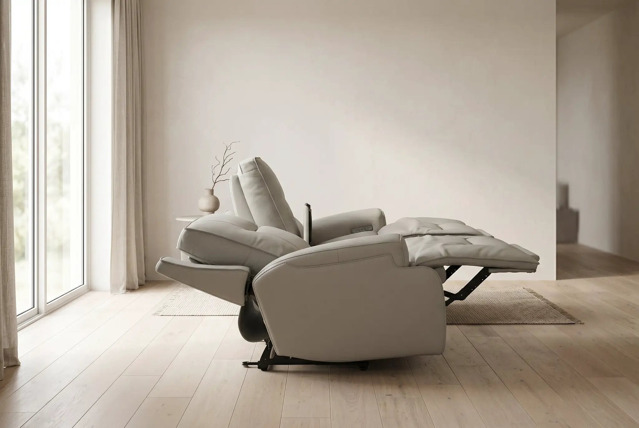 Atlas Fog Zero Gravity Power Reclining Sofa w/ Fridge by Ornate Furniture